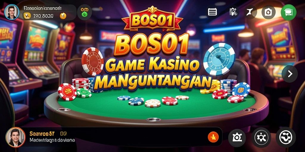 Tampilan gameplay seru dari BOS01 dengan berbagai permainan Kasino.