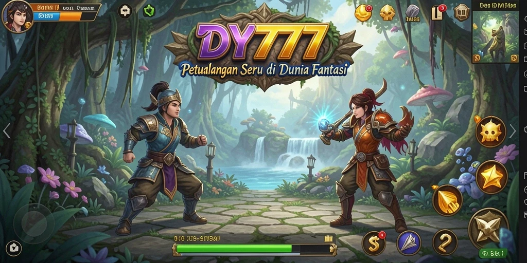 Gameplay DY777 yang menampilkan petualangan menegangkan dan dunia yang luas.