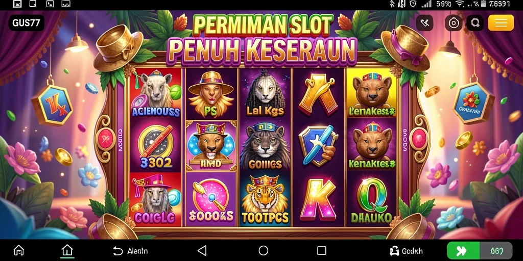 Screenshot gameplay GUS77 yang menampilkan keseruan permainan slot.