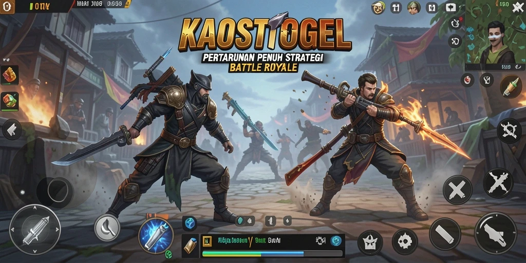 Tangkapan layar KAOSTOGEL menunjukkan aksi seru dalam pertarungan Battle Royale.