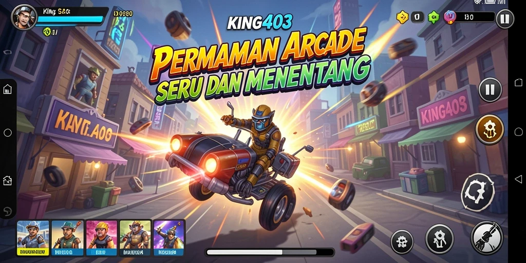 Tampilan gameplay menegangkan dari KING403 dengan rintangan seru.