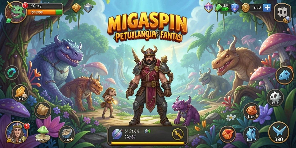 Gameplay seru MIGASPIN dengan misi petualangan yang menantang.
