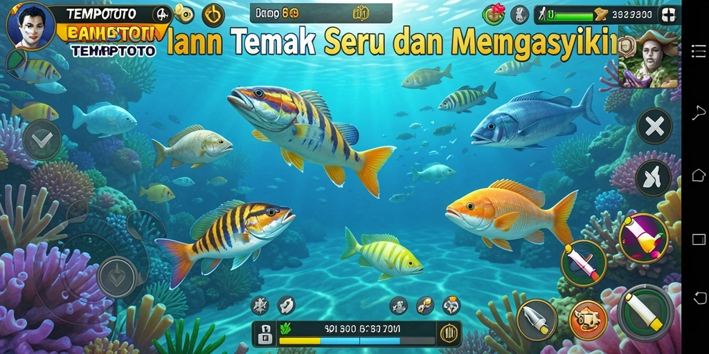 Tampilan menarik dari gameplay TEMPOTOTO di layar.