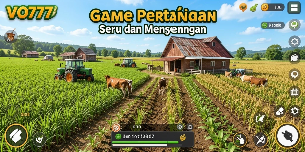 Tampilan gameplay menghadirkan pengalaman bertani yang mendebarkan dan seru.